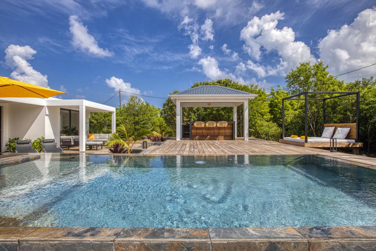 Location villa Saint Martin Terres Basses - Villa 2 chambres 4 personnes - piscine - jardin tropical - 2700m de la plage de Baie Rouge (8)